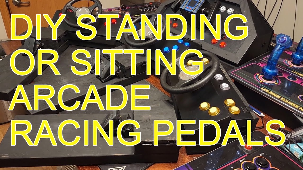 DIY Standing and Sitting Arcade and Emulator Racing Pedals Using Arduino with Scripts Included