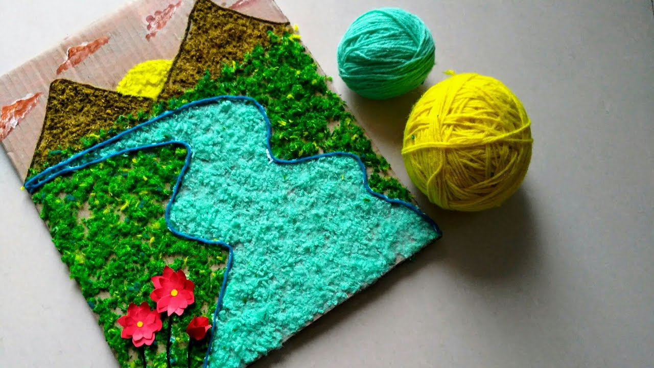 Amazing woollen Landscape craft || craft ideas