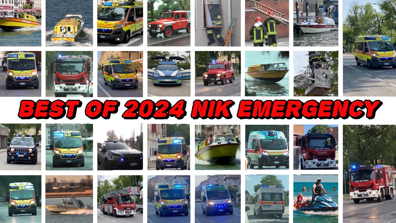 (Mega compilation) BEST OF 2024 - AMBULANZE, VVF, FORZE DELL&rsquo;ORDINE E AUTOMEDICHE