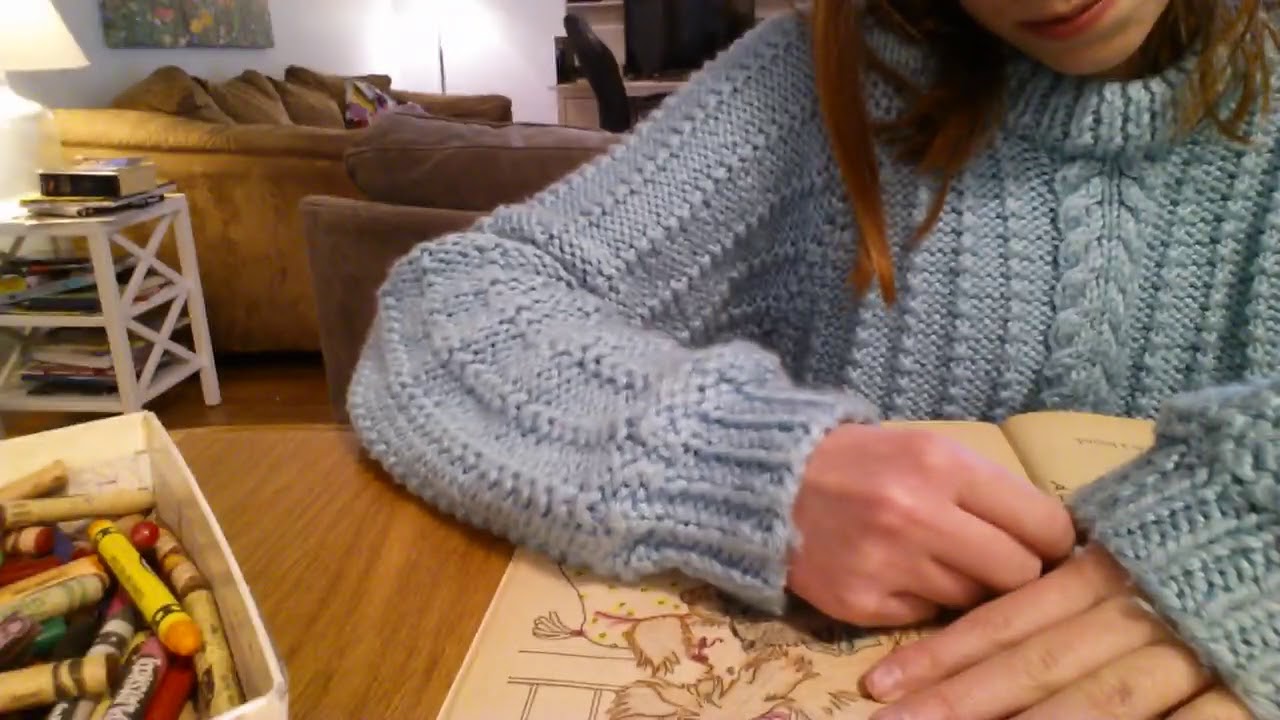 ASMR Kids: Coloring Book with Crayons