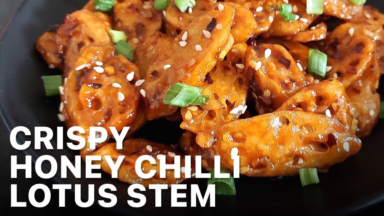 Honey Chili Lotus Stem | Crispy Fried Lotus Stem | Honey Chilli Lotus Root Recipe