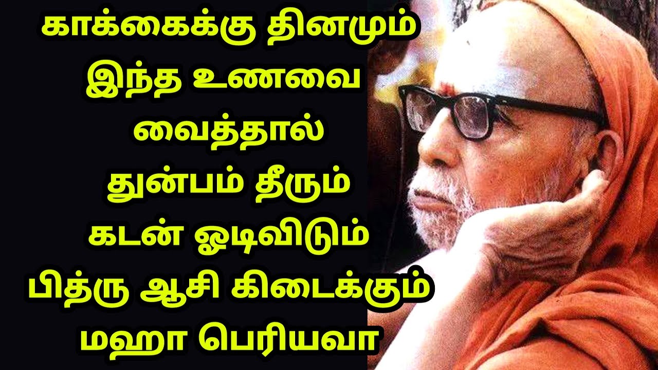 maha periyava | காக்கைக்கு இந்த உணவை வைத்தால் துன்பம் தீரும் கடன் ஓடும் | மஹா பெரியவா