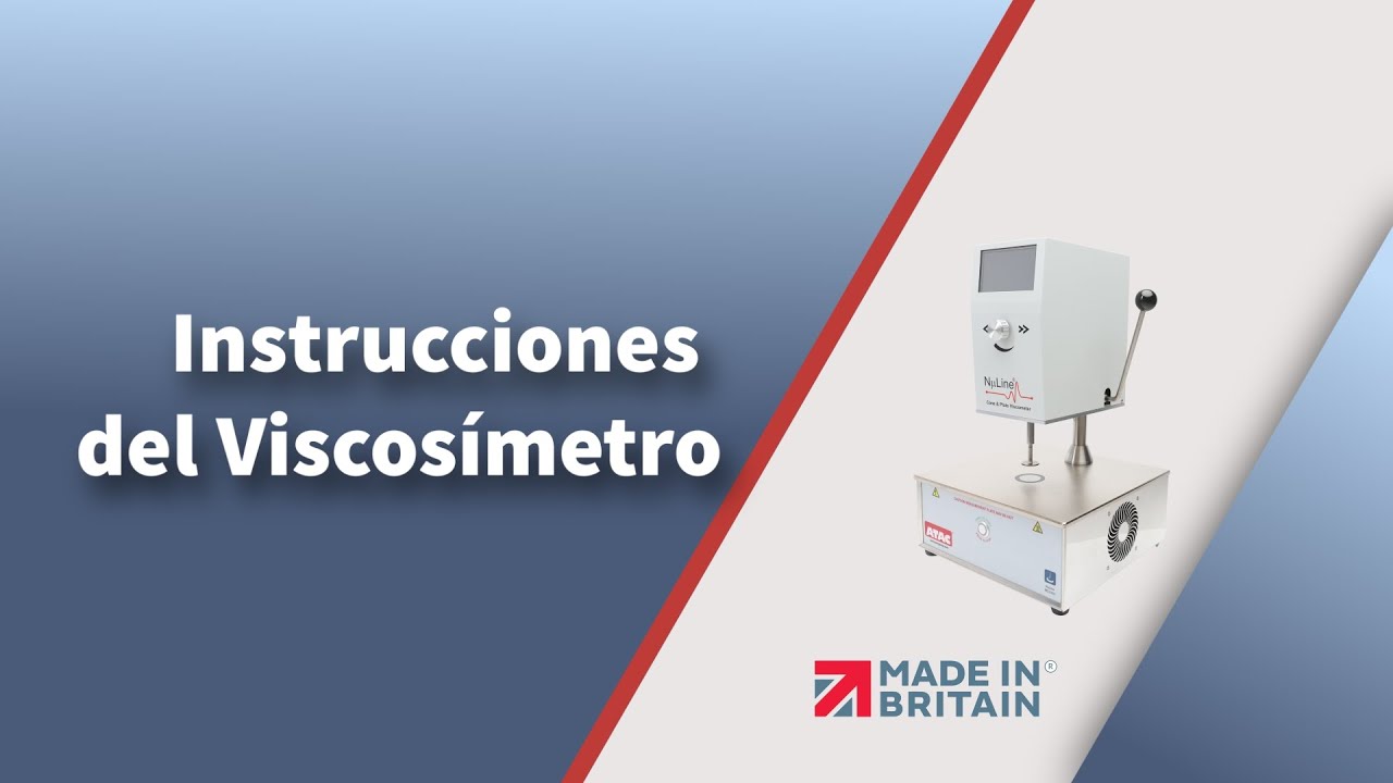 Spanish: Video de instrucciones del viscosímetro de cono y placa NuLine 2025 de ATAC
