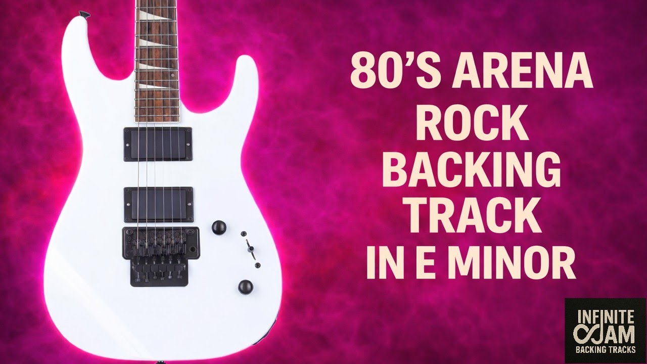 80's Arena Rock Backing Track in E Minor - Guitar Jam 100BPM