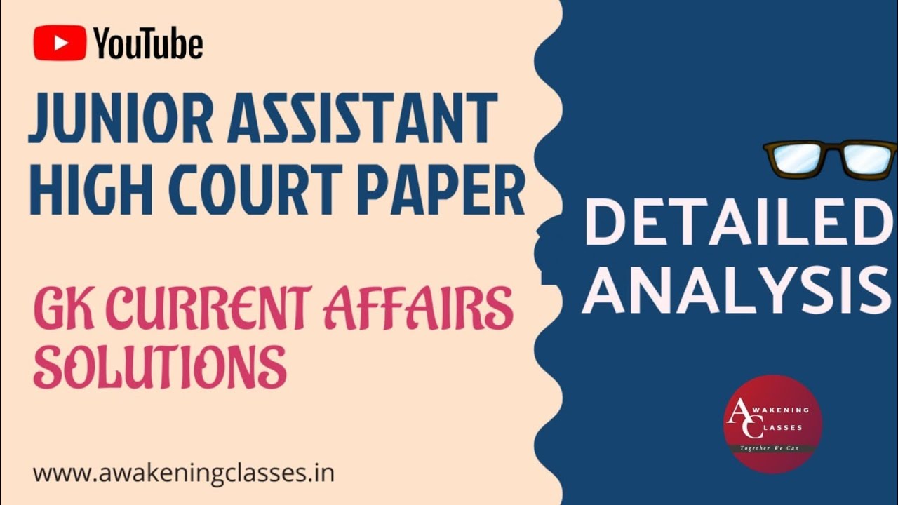 JUNIOR ASSISTANT HIGH COURT JAMMU KASHMIR AND LADAKH| QUESTION PAPER DETAILED ANALYSIS|