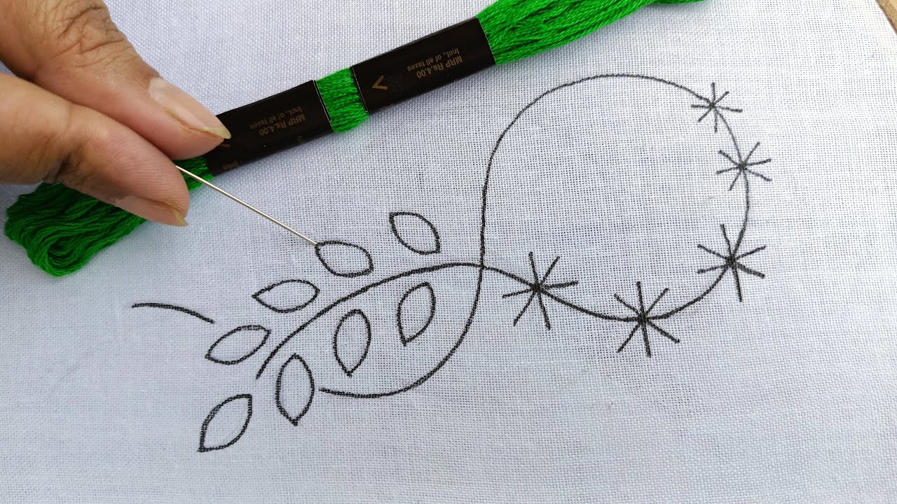 All over Design : Easy Hand Embroidery Tutorial // Latest All over Design // Embroidery Hacks