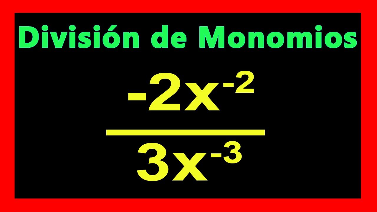 ✅👉 Division de Monomios con Exponentes Negativos