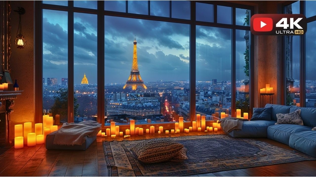 Paris Rain with Piano / Cello - Cozy Ambiance for Sleep Study Work | 3 hours