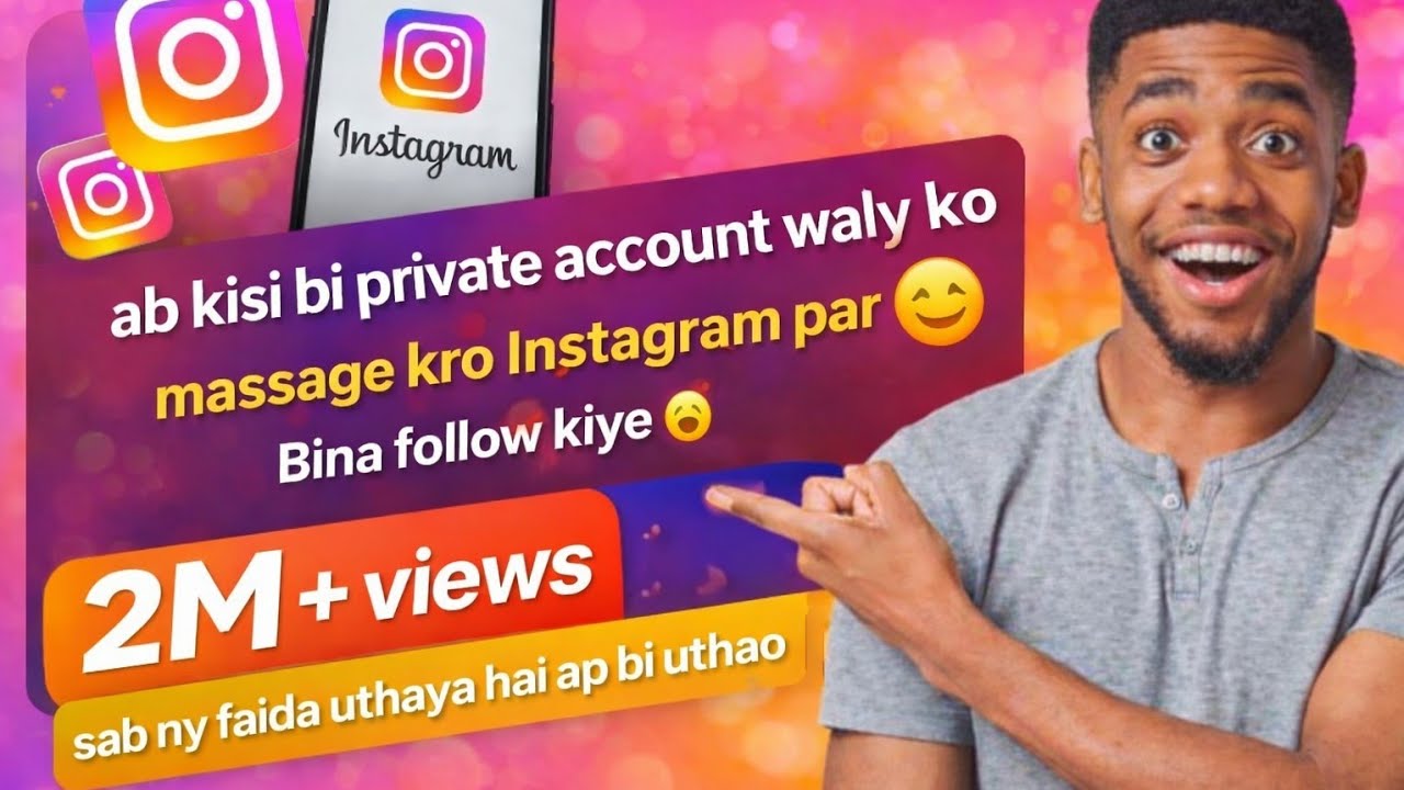Instagram par kisi bhi Private Account ko message karein bina follow kiye 😱 | New Trick 2026 🔓