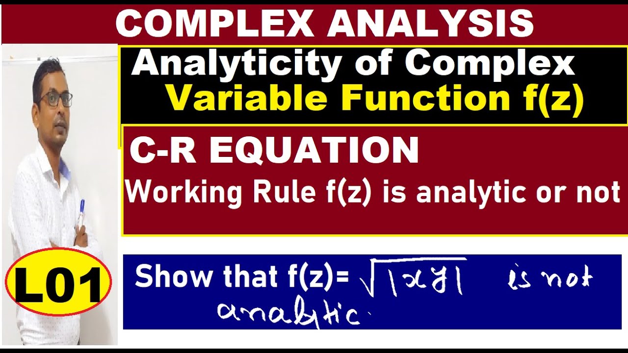 #01 Analytic function of variable f(z) | cauchy riemann equation equation | C-R equation