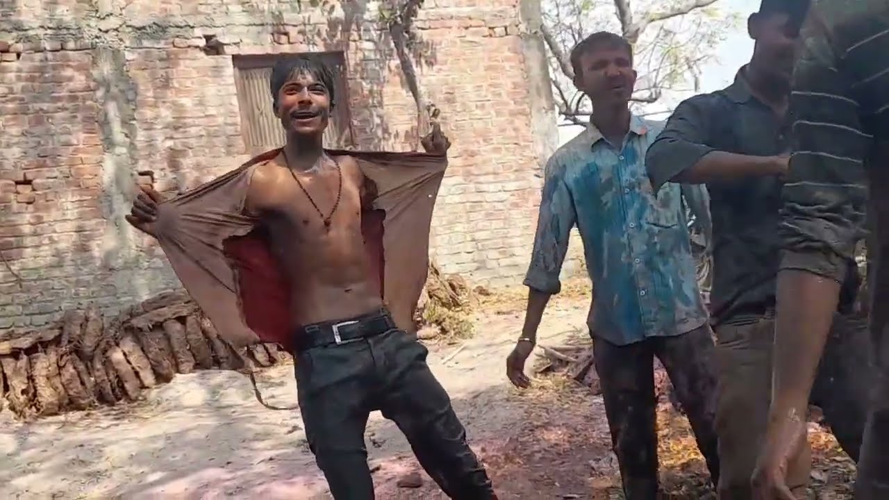 holi vlog , कपड़ा फाड़ होली #holi #enjoy
