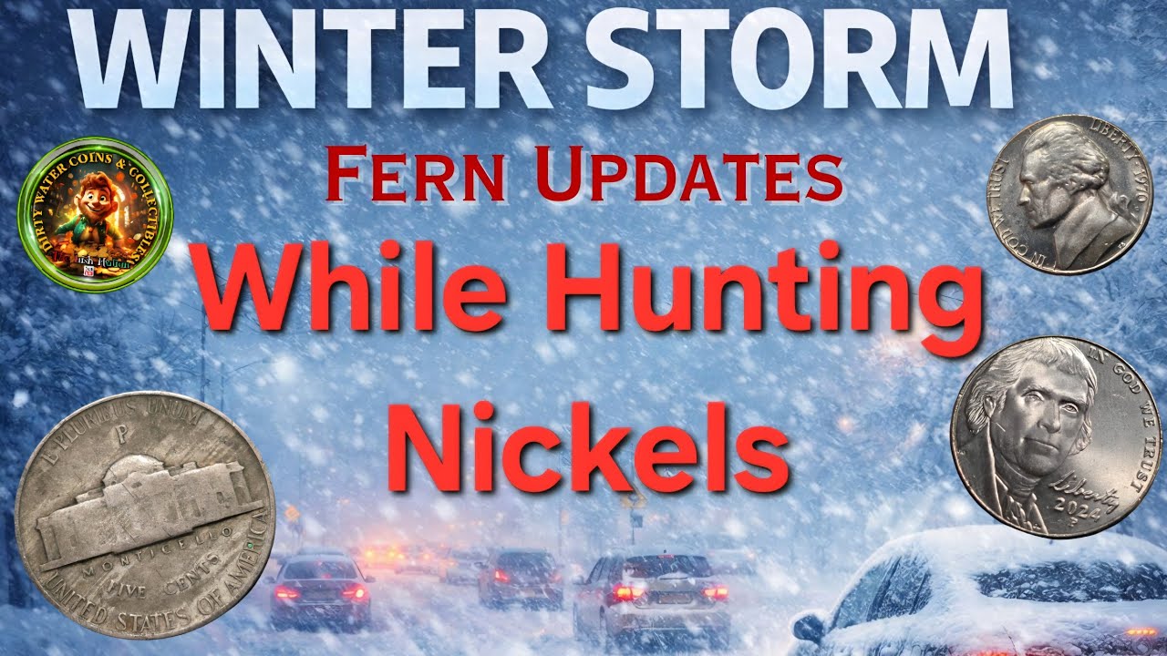 Hunting Nickels During Winter Storm Fern - Over 20 Inches Fell In Boston #dwcnc #coinrollhunting