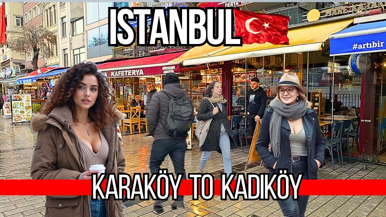 Unforgettable Istanbul Walking Tour 2025 | Europe to Asia by Ferry | Karakoy & Kadikoy 4K