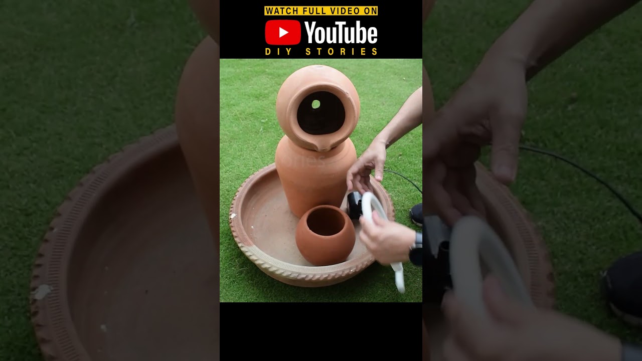 Create Your Own DIY Terracotta Waterfall at Home #diyfountain #diywaterfountain #waterfallfountan
