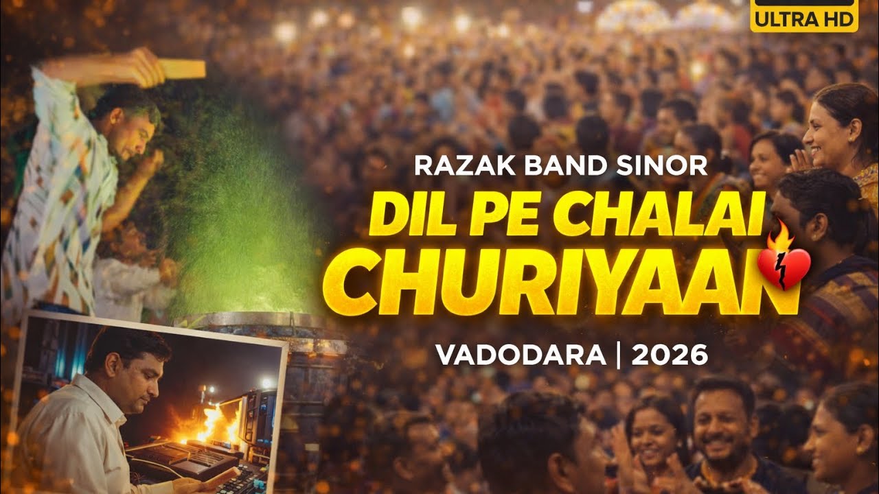 Dil Pe Chalai Churiyaan 🔥 | Razak Band Sinor Live Vadodara 2026 | 4K Wedding Blast