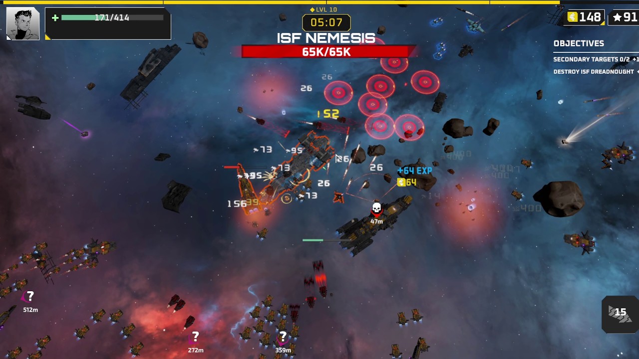 Sublight gameplay - Incremental Ship bullet hell - Unlock ships and more guns - Nice progression