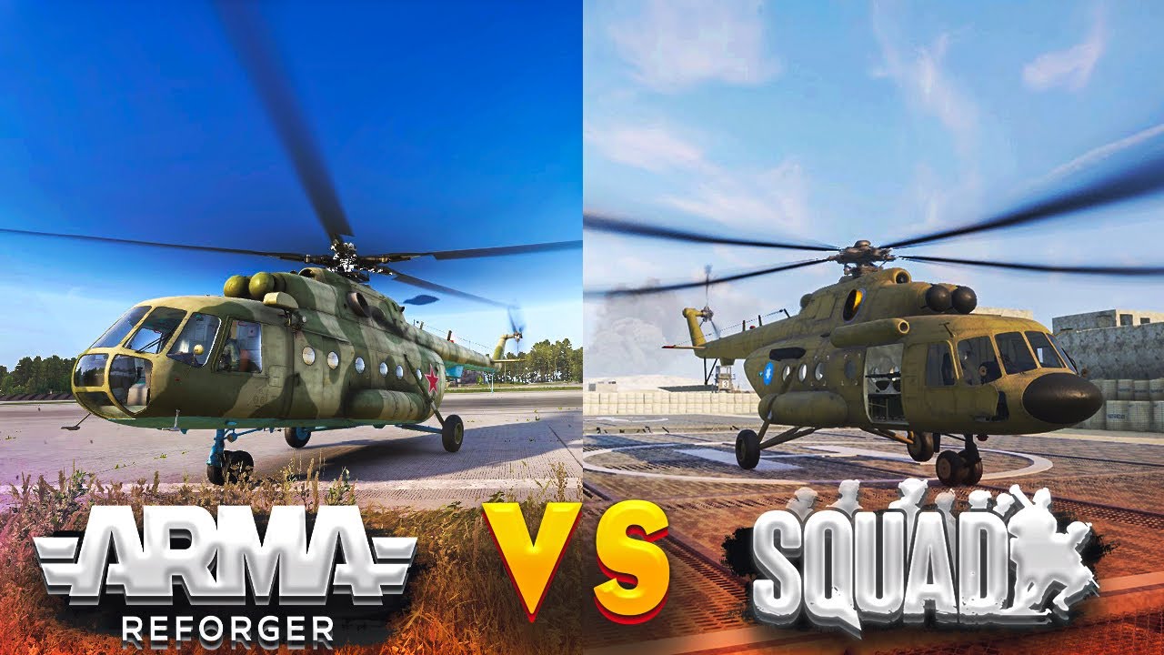Гелікоптери SQUAD vs ARMA Reforger ➤ Порівняння