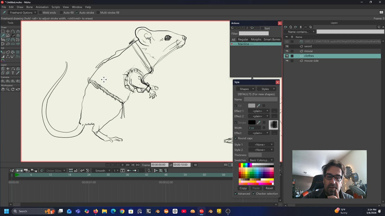 Drawing and creating in Moho