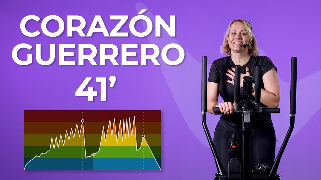 Clase de elíptica interválica de 41 minutos para subir pulsaciones