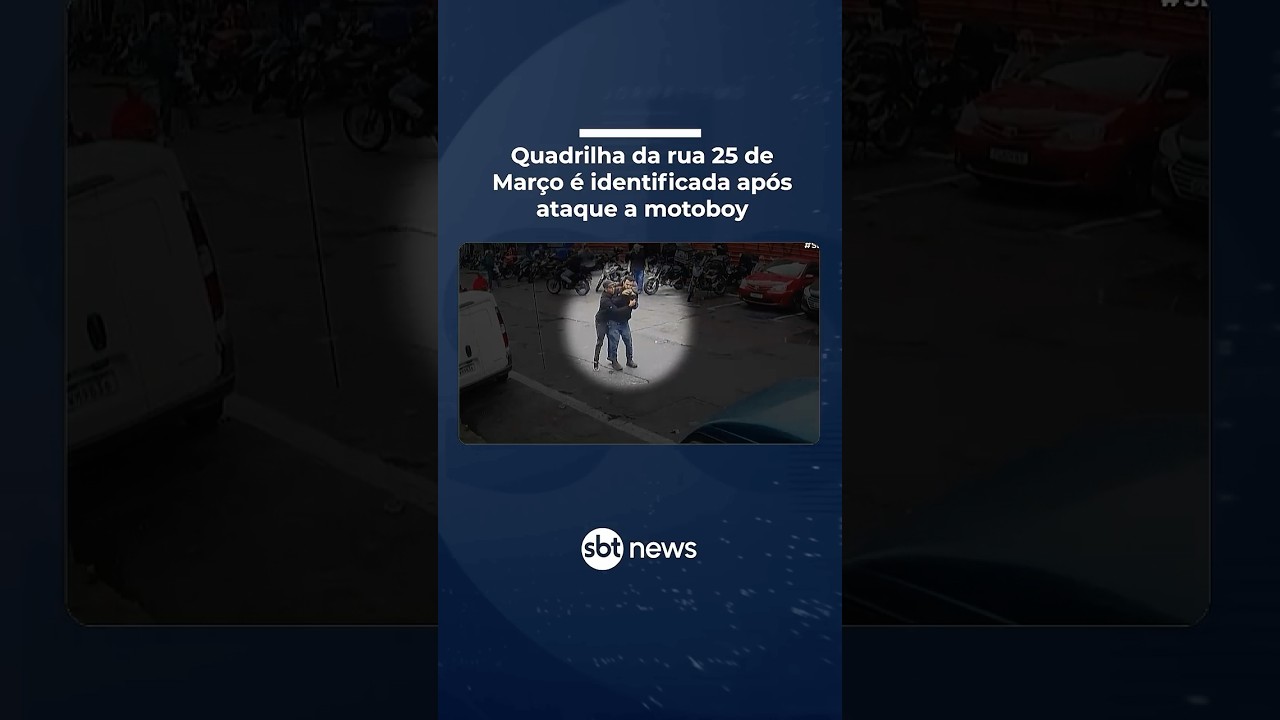 Exclusivo: V&iacute;deo mostra criminoso fugindo de cueca ap&oacute;s atirar em motoboy na 25 de mar&ccedil;o |#SBTBrasil