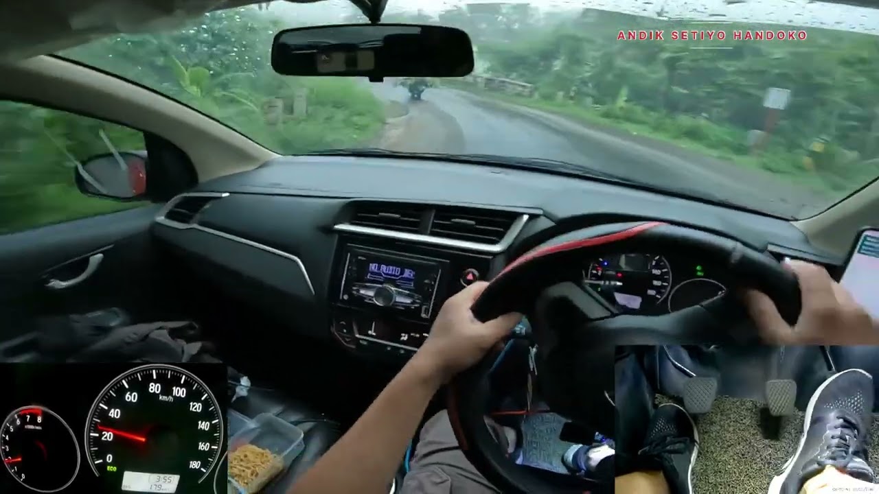 POV Drive Brio Manual Rute Tanjakan Ngawi