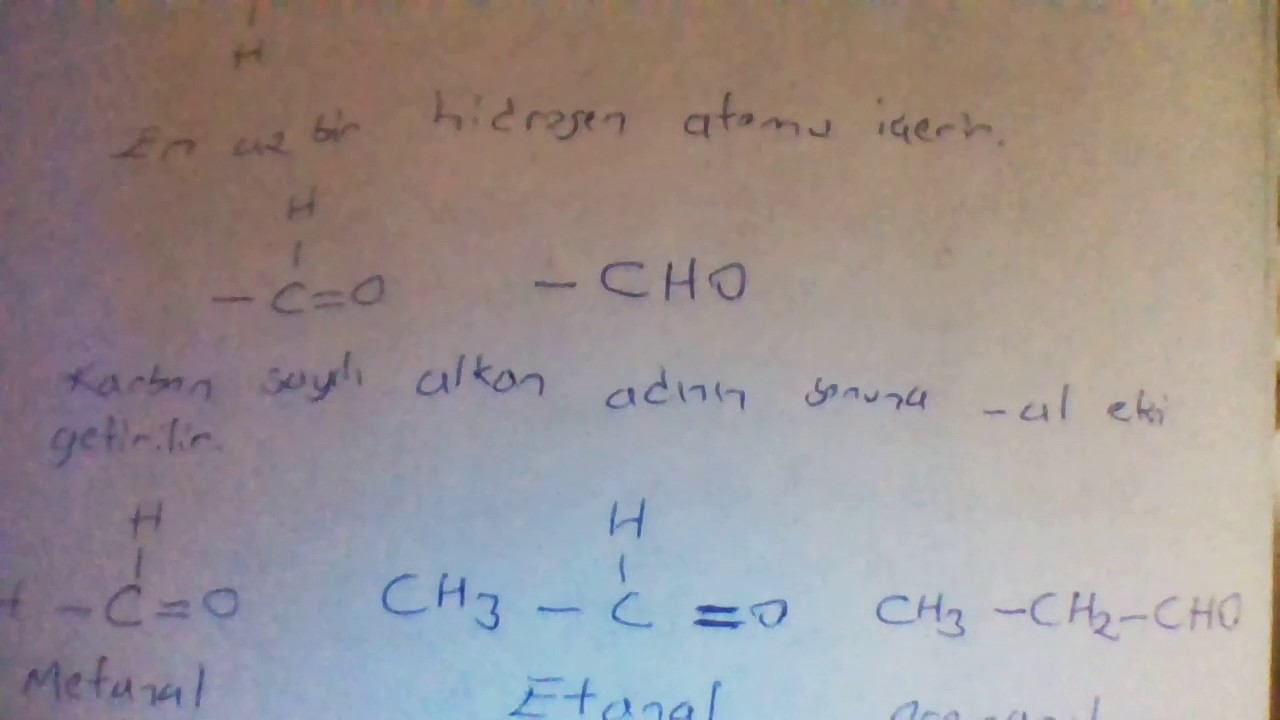 ALDEHİTLER,ORGANİK KİMYA