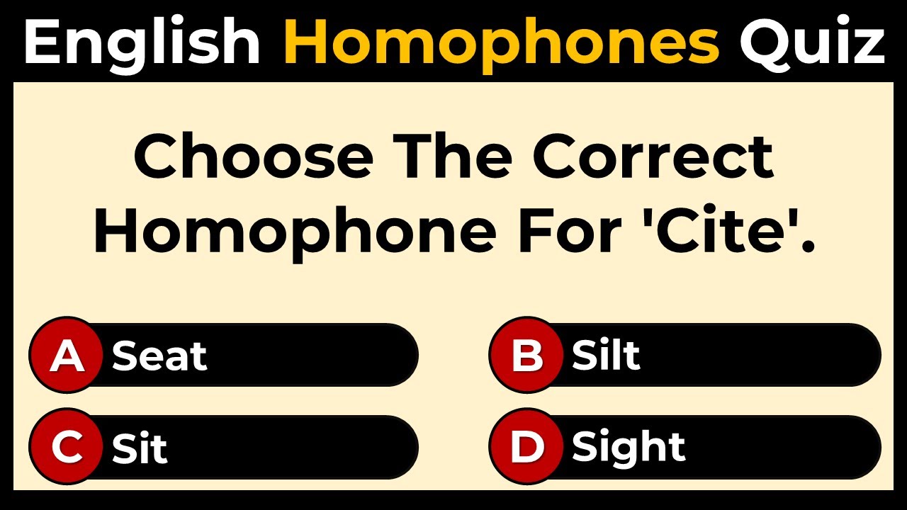 Homophones Quiz: Can You Score 25/25?