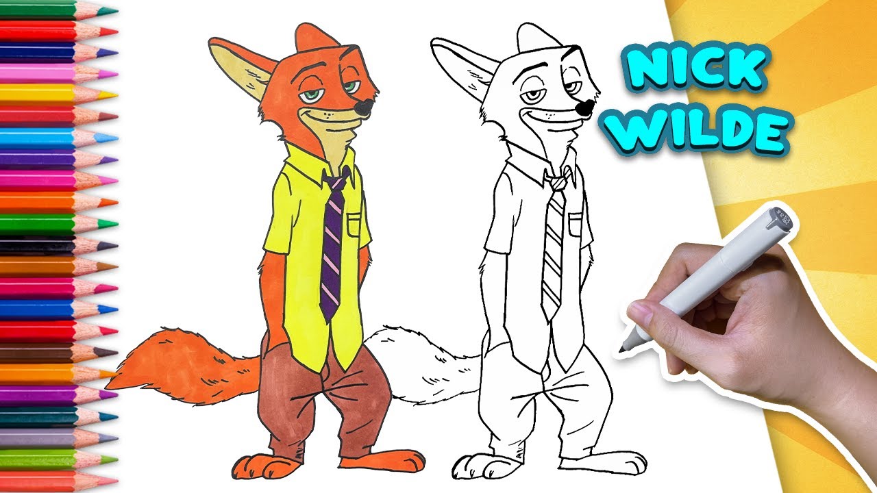 How to Draw Nick Wilde — Zootopia | Step by Step Tutorial