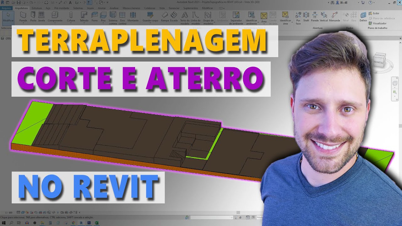 Terraplenagem em BIM Aterro e Corte de Terreno no REVIT