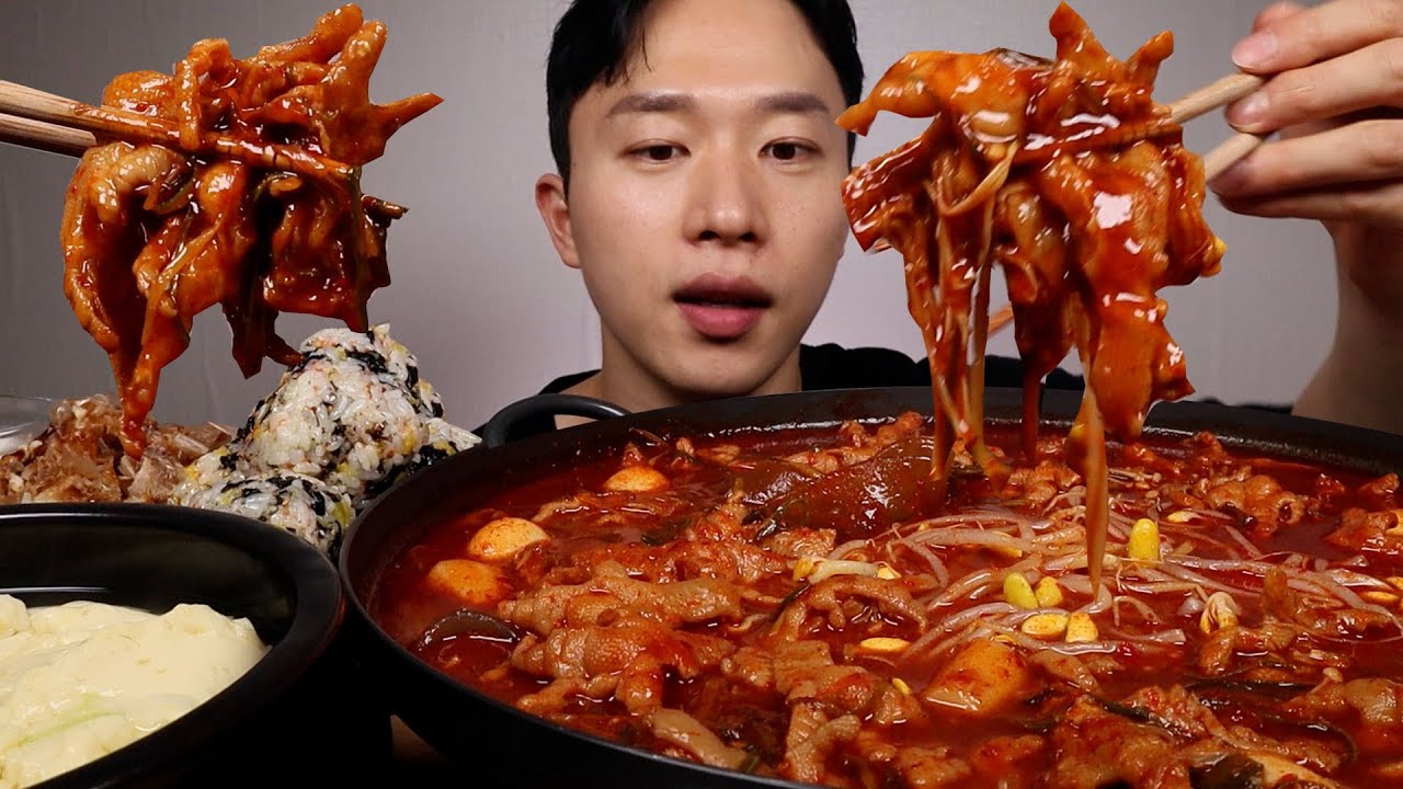 매콤한 유니닭발 무뼈국물닭발입니다 ! ! ! ASMR MUKBANG SPICY CHICKEN FEETS EATING SHOW