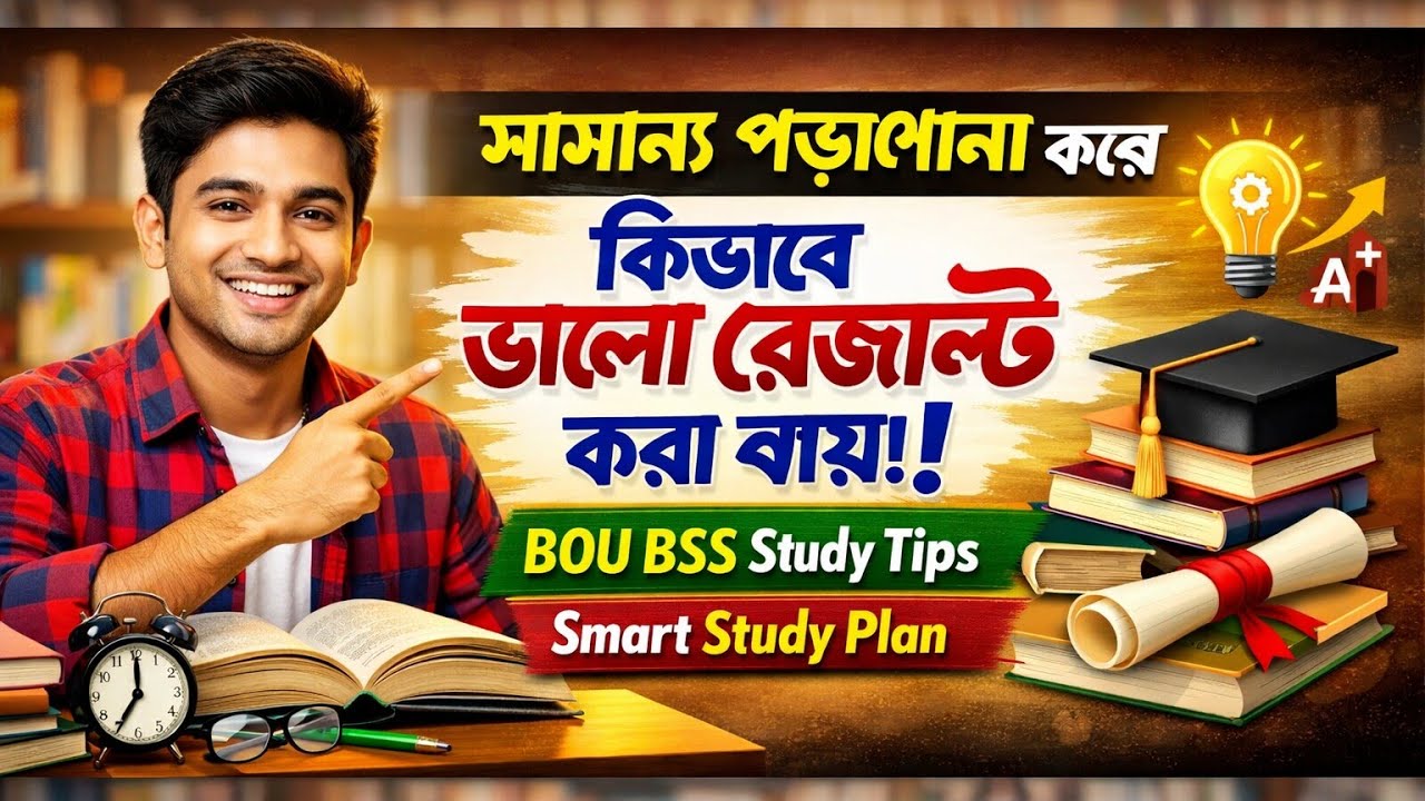 সামান্য পড়াশোনা করে কিভাবে ভালো রেজাল্ট করা যায় | BOU BSS Study Tips | Smart Study Plan