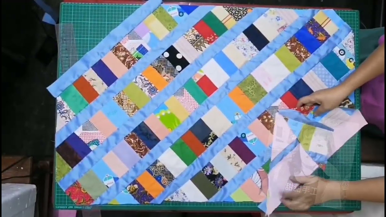 如何将120片碎布拼成漂亮的小被子。缝纫爱好者的手工创意/How Turning Over 120 Scraps into a Beautiful Quilt & Easy.