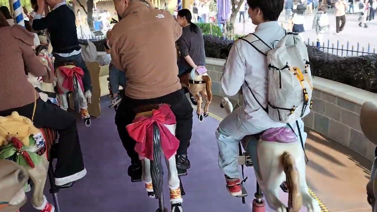 My first time riding a carousel in Hong Kong