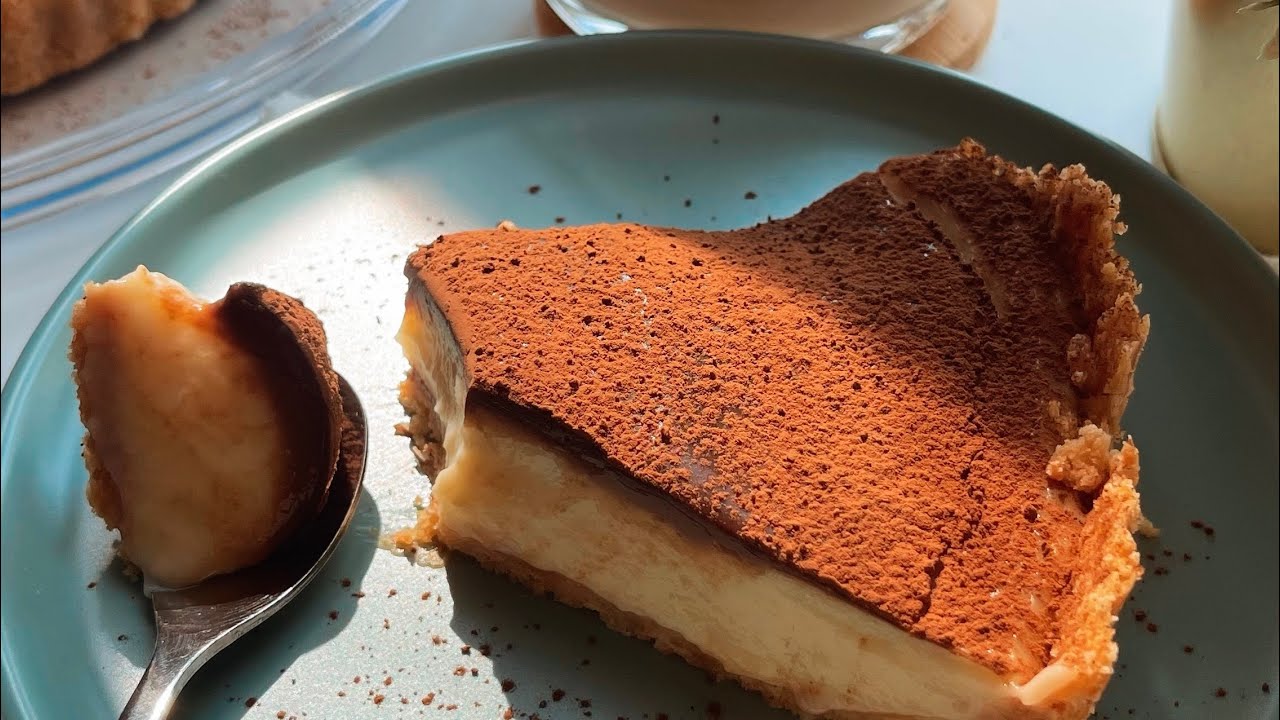 No Bake Creamy Custard Pie ~ بمكونات بسيطة حضري اطيب حلى بارد من دون فرن ~ فطيرة الكسترد