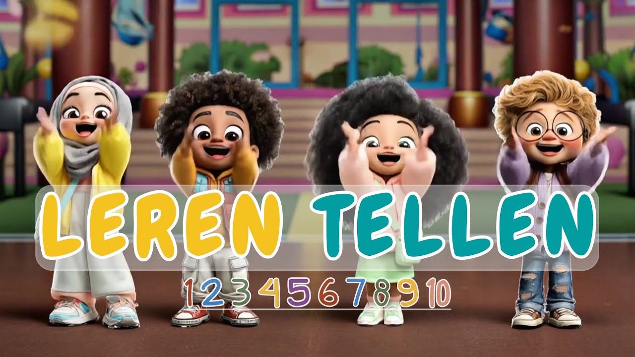 Leren Tellen van 1 tot 10 🎶 🔢 | Tellen op muziek voor peuters & kleuters!