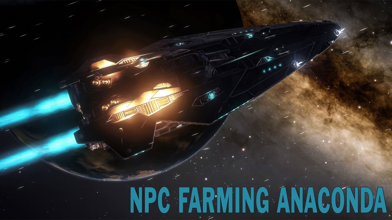 Elite: Dangerous. Anaconda with 4 Plasma Slug Rail Guns and 4 Incendiary and Corrosive Multi-Cannons