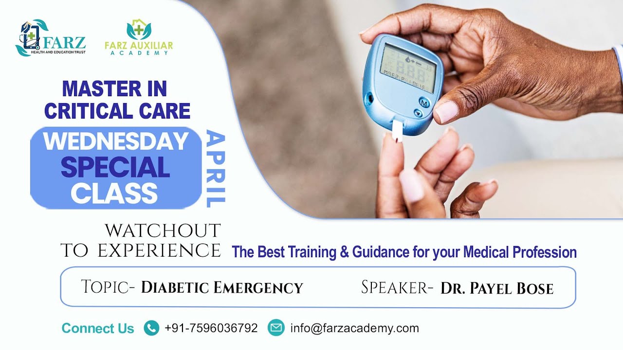 MCC | Topic- Diabetic Emergency | Dr Payel Bose | Wednesday Special Class | 