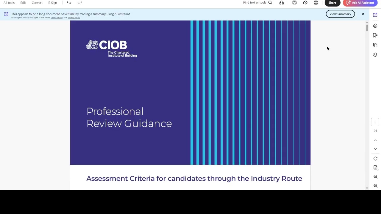 How to become Chartered Construction Manager - MCIOB Pathway