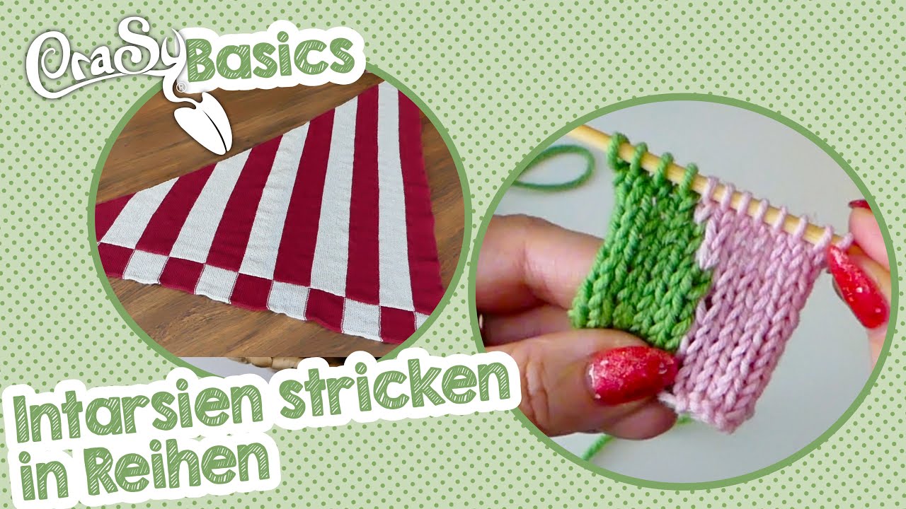 Intarsien in Reihen stricken - CraSy Basics