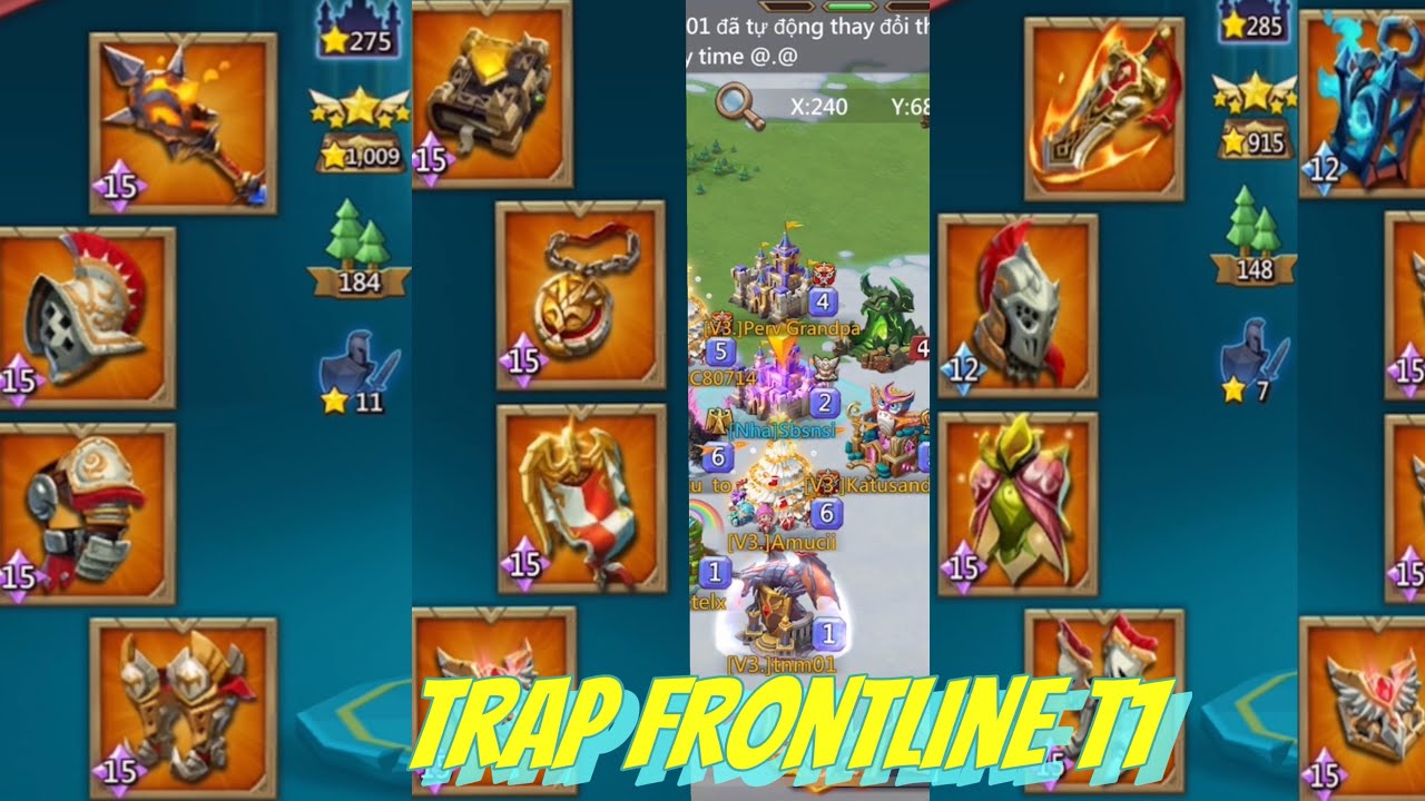 Trap tường bằng T1 -  Frontline T1 Ranged vs Countered