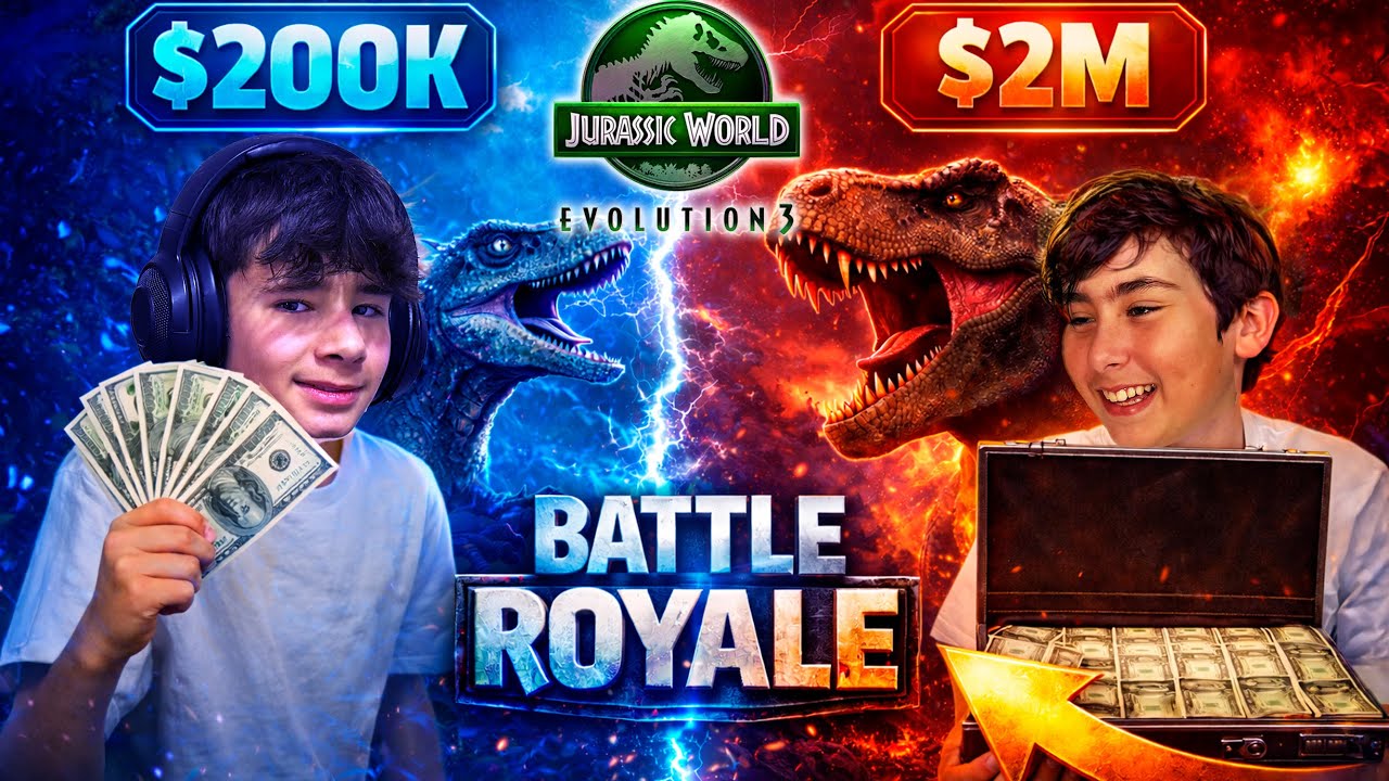 BATTLE ROYALE 🦖 Baratos Vs Caros!! Jurassic World Evolution 3 Dani y Evan