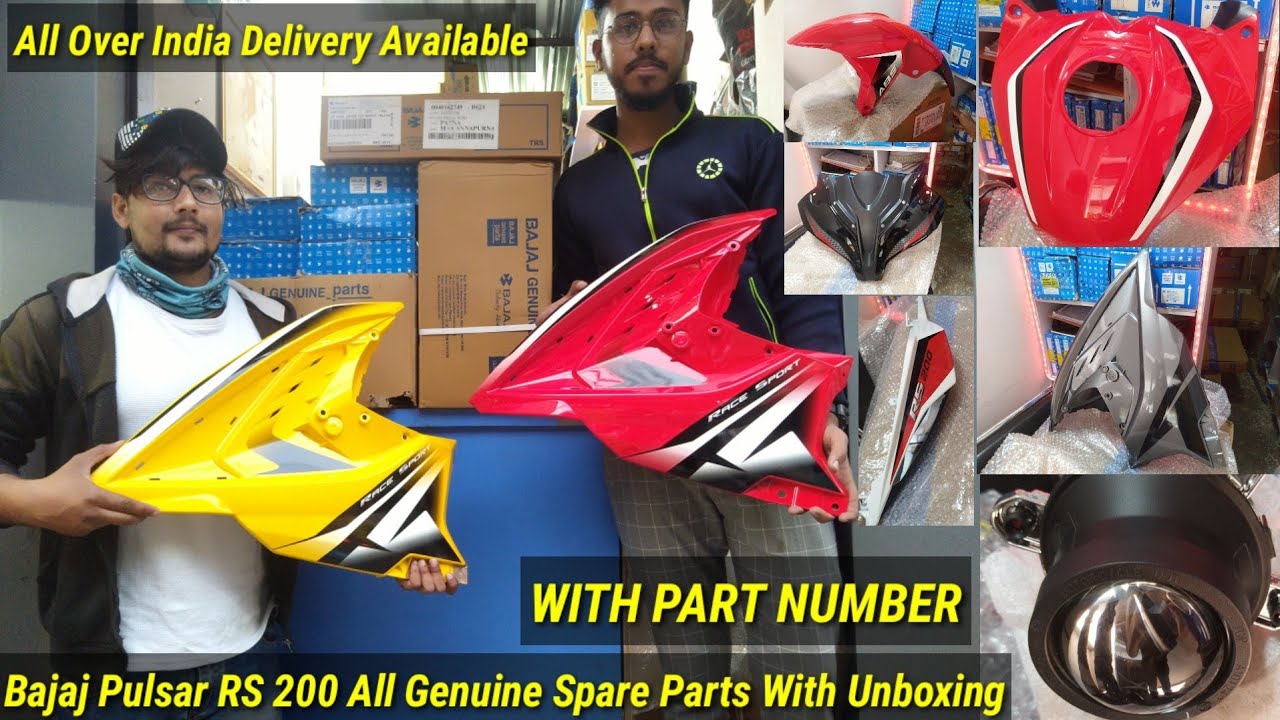 2022 Bajaj Pulsar RS 200 Genuine Spare Parts Price Details With Unboxing | PATNA BIKES