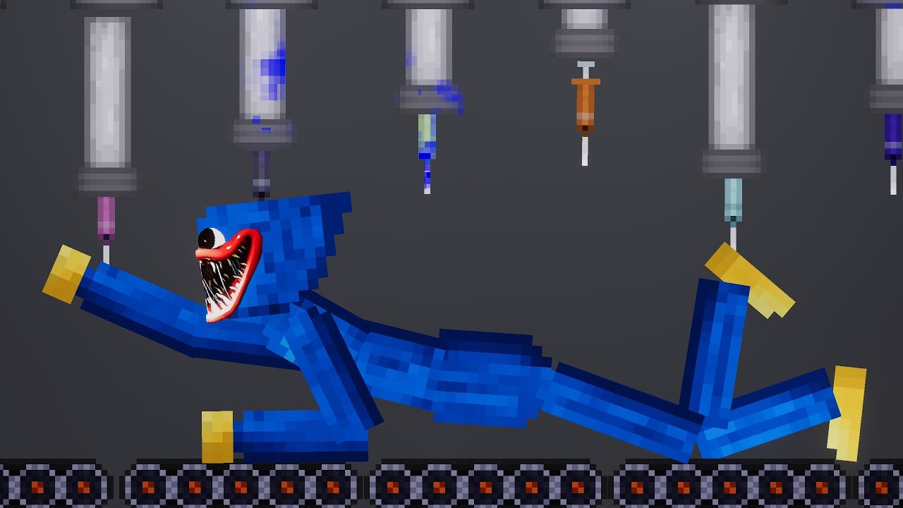 Huggy Wuggy On New Torture Factory In People Playground (crazy)