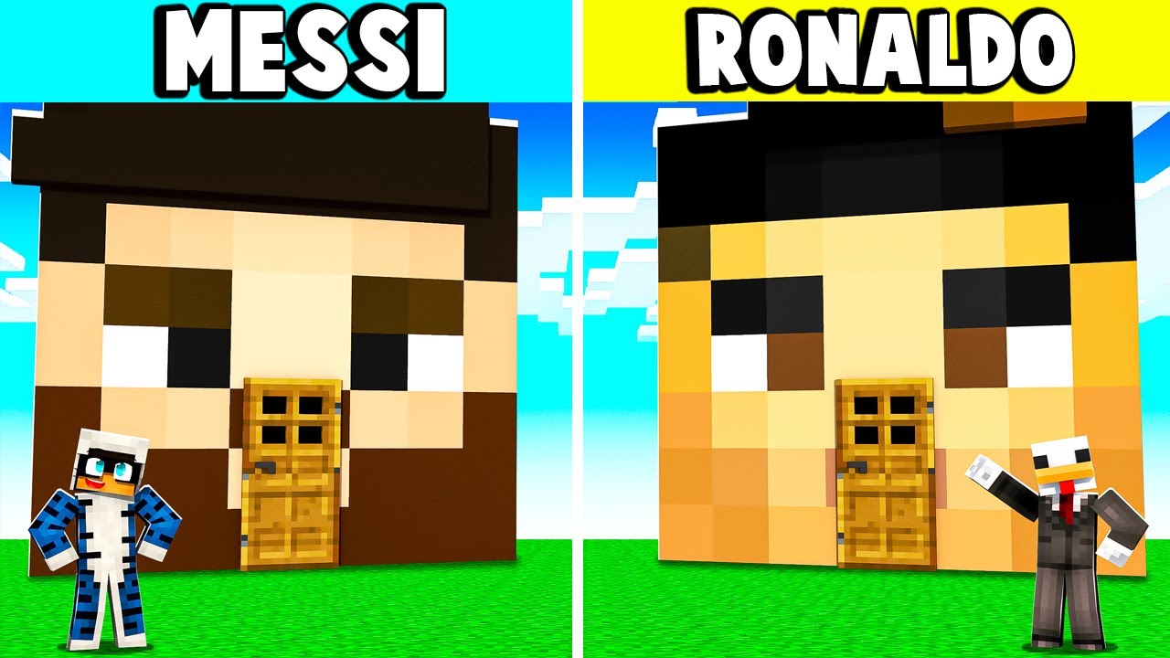 CASA CRISTIANO RONALDO VS CASA MESSI - MINECRAFT ITA