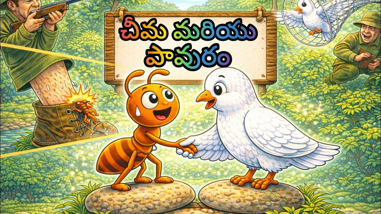 The Ant and the Dove 🐜🕊️ |తెలుగు మోరల్ స్టోరీ.