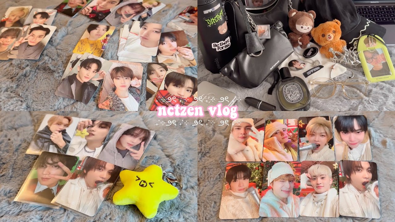 kaddy haul [시즈니 브이로그]⊹ ࣪ ˖ nctzen vlog⊹ ࣪ ˖nct 127 the unity md, pink xmas md & unboxing recent mail