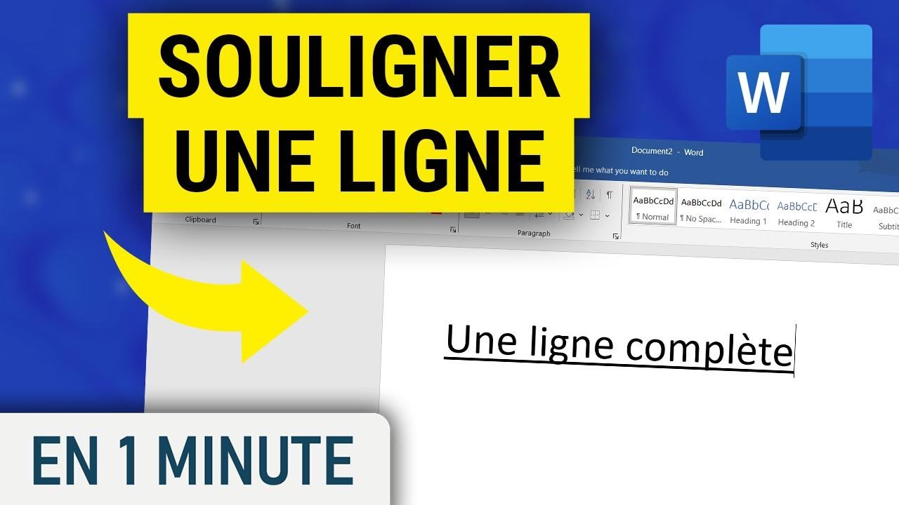 Comment souligner toute une ligne sur Word