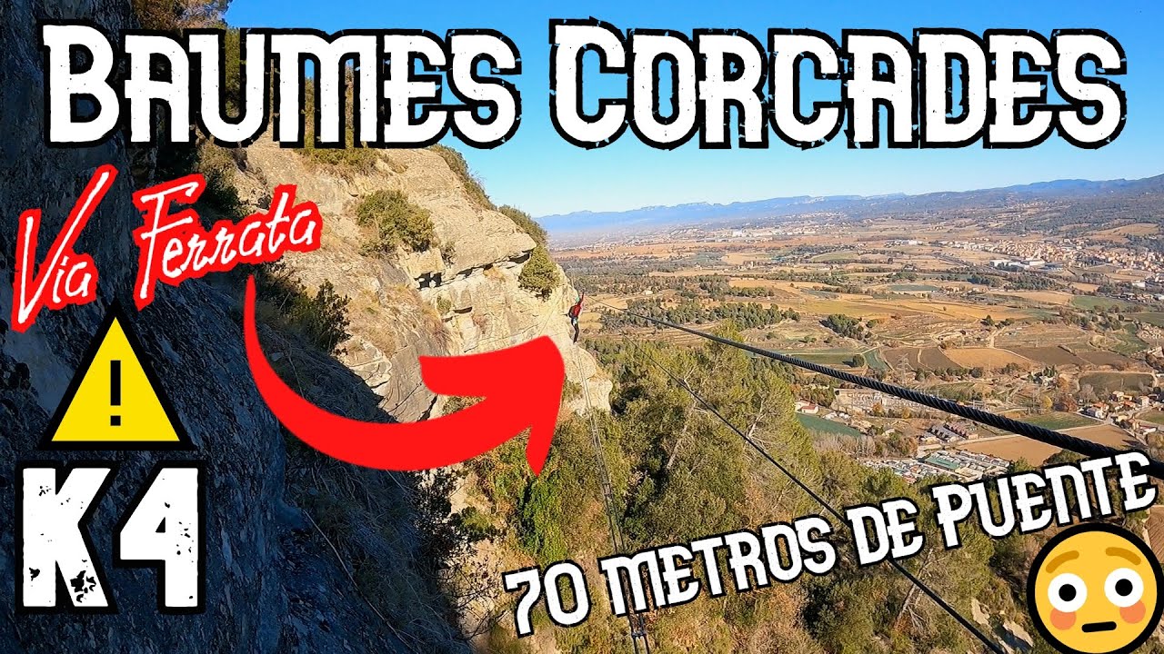 🧗Via ferrata Baumes corcades Integral (k4,k5)💀 Explicada paso a paso