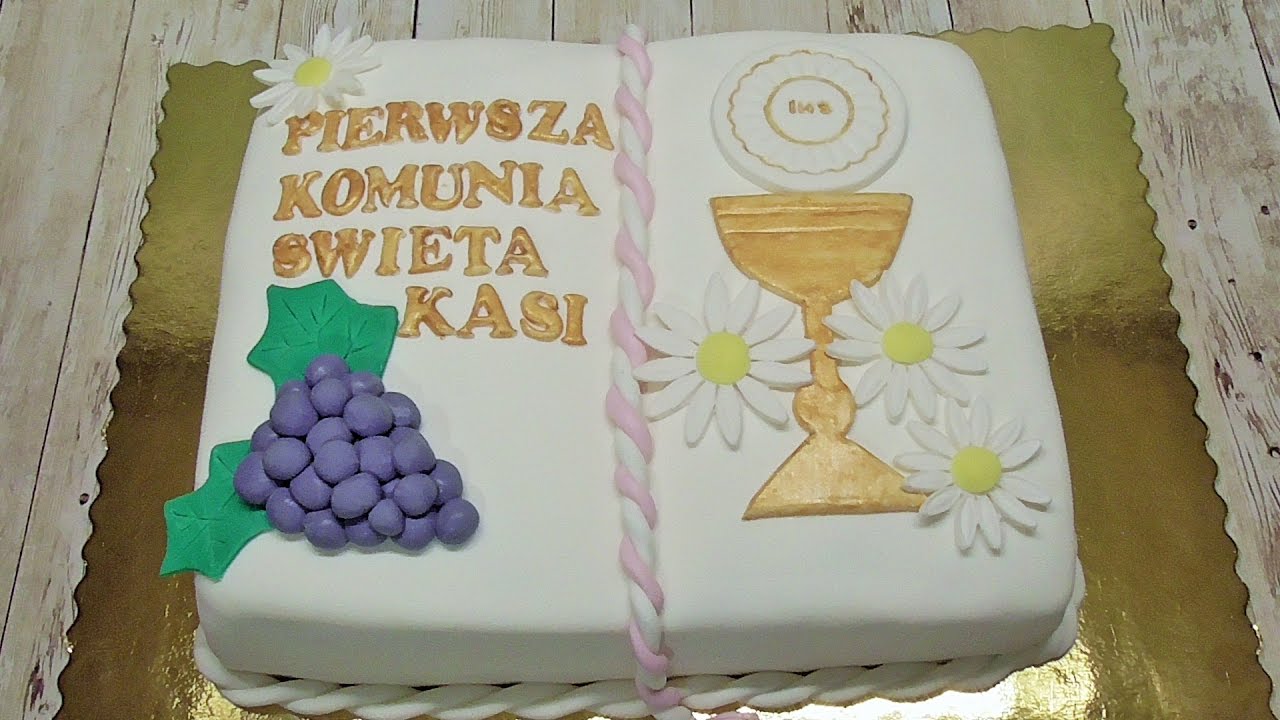 Tort komunijny z kremem kokosowym /Kasia ze slaska gotuje
