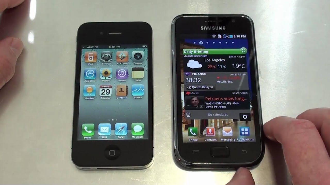 iPhone 4 Vs Samsung Galaxy S Video Review Part 1